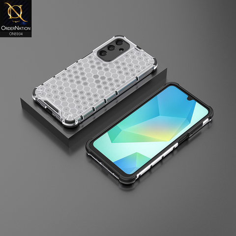 Samsung Galaxy A16 Cover - Transparent - Airbag Shockproof Hybrid Honeycomb Transparent Case