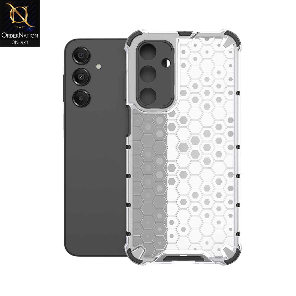 Samsung Galaxy A16 Cover - Transparent - Airbag Shockproof Hybrid Honeycomb Transparent Case