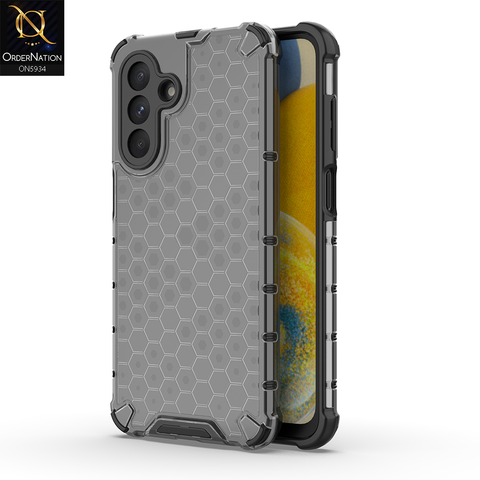 Samsung Galaxy M17 Cover - Black - Airbag Shockproof Hybrid Honeycomb Transparent Case