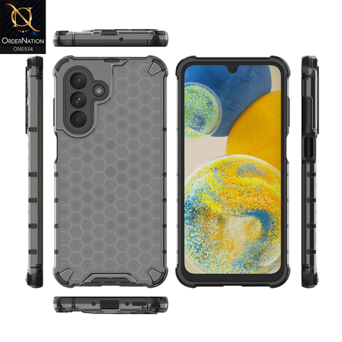 Samsung Galaxy A17 Cover - Black - Airbag Shockproof Hybrid Honeycomb Transparent Case