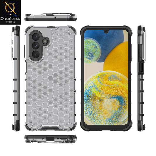 Samsung Galaxy M17 Cover - Transparent - Airbag Shockproof Hybrid Honeycomb Transparent Case