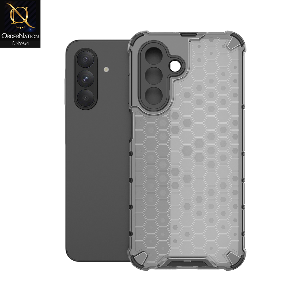 Samsung Galaxy A26 Cover - Black - Airbag Shockproof Hybrid Honeycomb Transparent Case