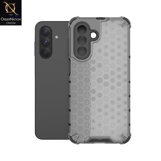 Samsung Galaxy A26 Cover - Black - Airbag Shockproof Hybrid Honeycomb Transparent Case