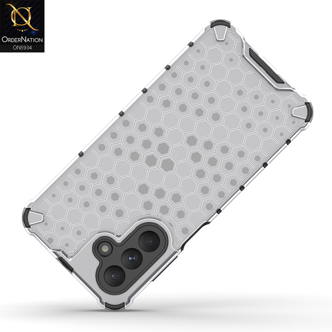 Samsung Galaxy M17 Cover - Transparent - Airbag Shockproof Hybrid Honeycomb Transparent Case