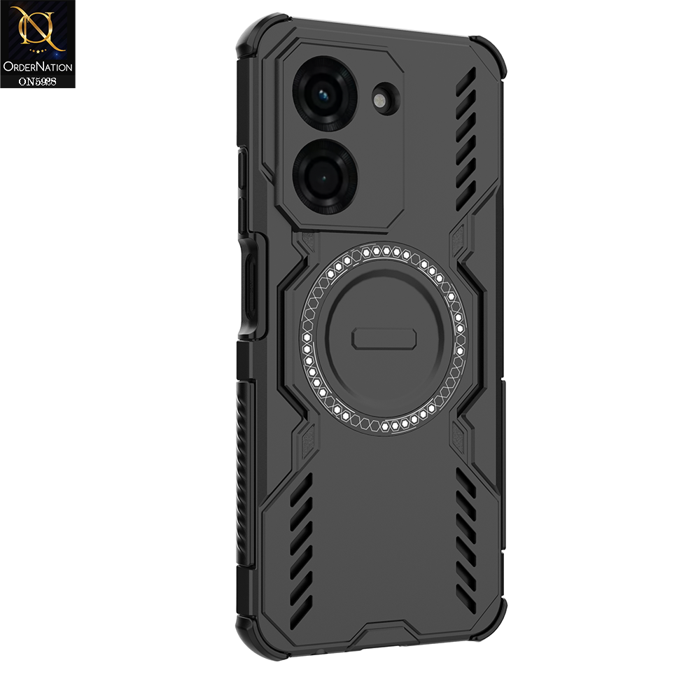 Xiaomi Poco C71 4G Cover - Black - New Cooling Non-Slip Shockproof Magsafe Full Coverage Back Cover