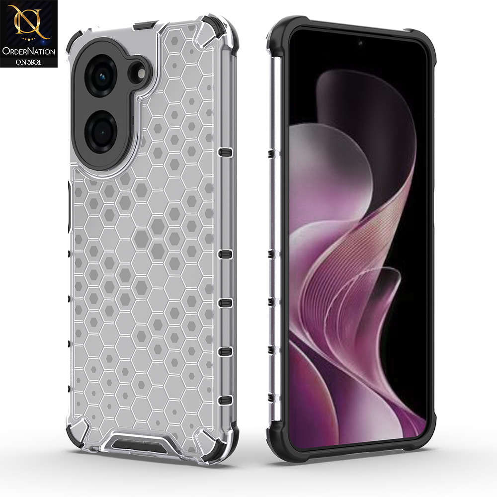 Xiaomi Redmi A5 4G Cover - Transparent - Airbag Shockproof Hybrid Honeycomb Transparent Case