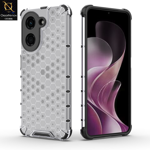 Xiaomi Redmi A5 4G Cover - Transparent - Airbag Shockproof Hybrid Honeycomb Transparent Case