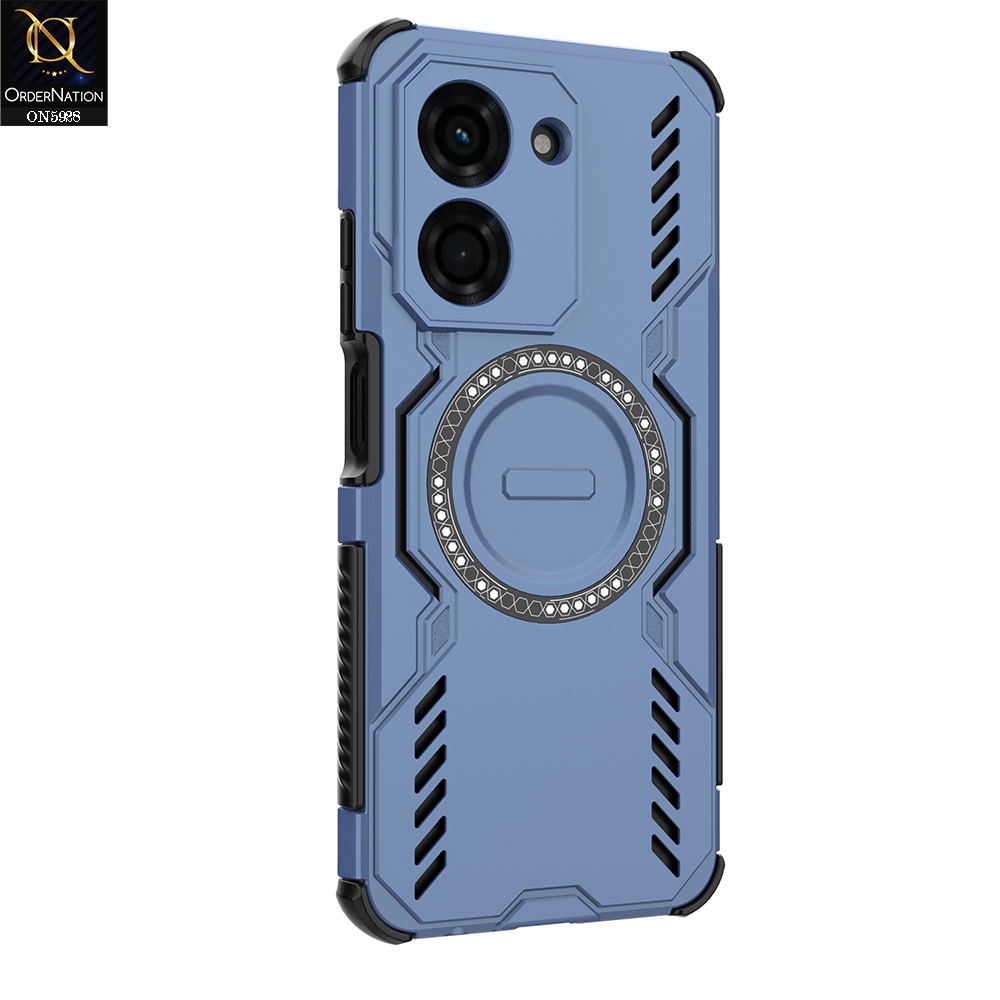 Xiaomi Poco C71 4G Cover - Blue - New Cooling Non-Slip Shockproof Magsafe Full Coverage Back Cover