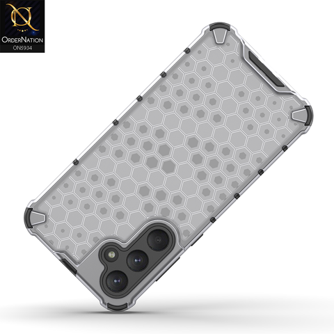 Samsung Galaxy A55 Cover - Transparent - Airbag Shockproof Hybrid Honeycomb Transparent Case