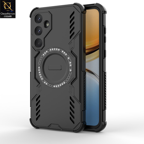 Samsung Galaxy A55 Cover - Black -  New Cooling Non-Slip Shockproof Magsafe Full Coverage Back Cover