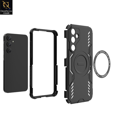 Samsung Galaxy A55 Cover - Black -  New Cooling Non-Slip Shockproof Magsafe Full Coverage Back Cover