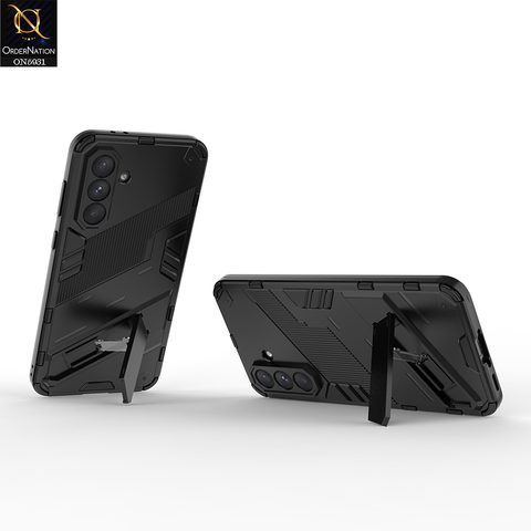 Samsung Galaxy A36 Cover - Black - New Ultra Punk TPU Shockproof Phone Case with Kickstand And Camera Protection
