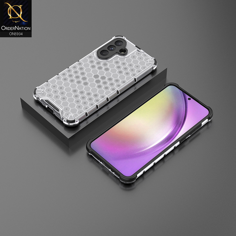 Samsung Galaxy A56 Cover - Transparent - Airbag Shockproof Hybrid Honeycomb Transparent Case