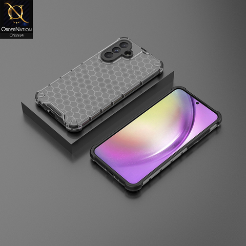 Samsung Galaxy A36 Cover - Black - Airbag Shockproof Hybrid Honeycomb Transparent Case