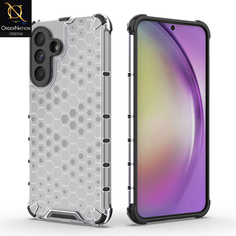 Samsung Galaxy A36 Cover - Transparent - Airbag Shockproof Hybrid Honeycomb Transparent Case