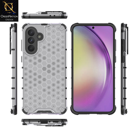Samsung Galaxy A56 Cover - Transparent - Airbag Shockproof Hybrid Honeycomb Transparent Case