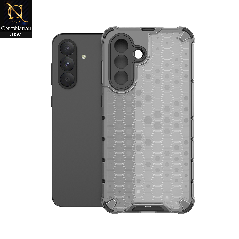 Samsung Galaxy A36 Cover - Black - Airbag Shockproof Hybrid Honeycomb Transparent Case
