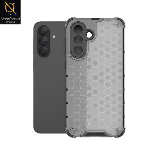 Samsung Galaxy A56 Cover - Black - Airbag Shockproof Hybrid Honeycomb Transparent Case