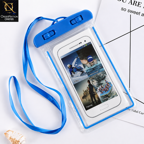 Waterproof Phone Pouch with Adjustable Neck Lanyard and Touchscreen Protection