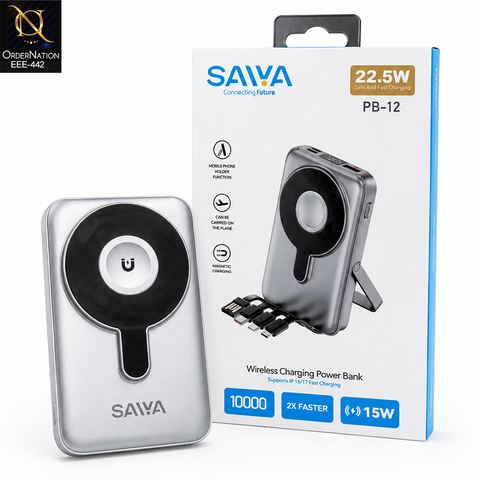 Saiya PB-12 Wireless Magnetic Charging Power Bank 10000mAh