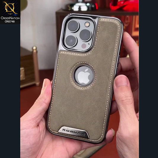 iPhone 17 Pro Max Cover - Gray - New Premium RimbMax High Quality Leather  Case