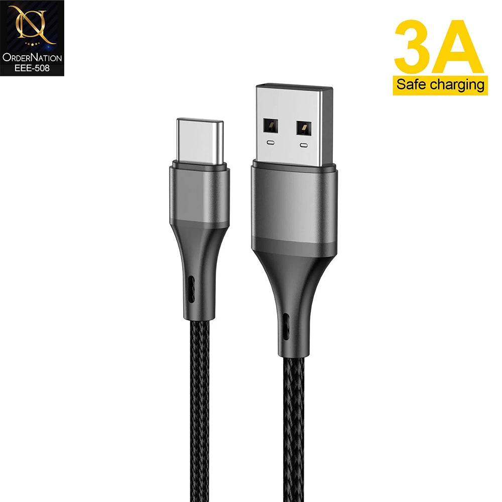 ASPOR AC-18 3A Fast Charging Cable | Braided USB-A to USB-C Cable⁠