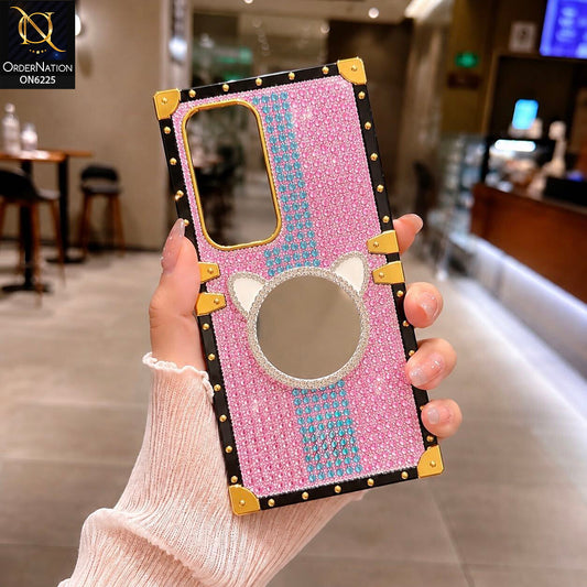 Tecno Spark 40 Pro Plus Cover -  Pink - New Glamorous Bling Phone Cover with Crystal Animal Design Ring Holder