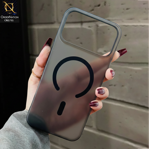iPhone 17 Pro Max Cover - Black - New Classic Anti-Slip Optimal Grip Semi Transparent Case With Aluminuim Alloy Lens Proetction