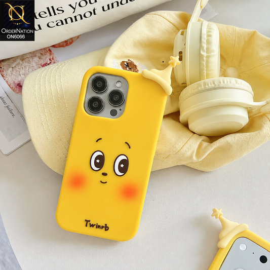 iPhone 13 Pro Max Cover - Yellow - Luxury 3D Yellow Silicone Case