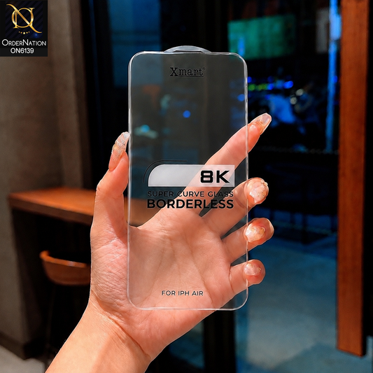 iPhone 17 Air Protector - Transparent - Xmart 8K Tempered Glass Anti Static Screen Protector With Curved Clear Screen Film