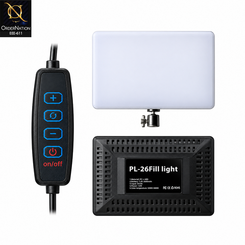 PL-26 10-Inch LED Photography Fill Light with Adjustable Brightness & Color Temperature