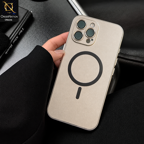 iPhone 16 Pro Max Cover - Golden - Premium Protective Phone Case with Top-Opening Camera Cover, Magnetic Ring & Shockproof Design