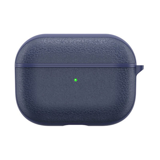 WIWU CALF SKIN GENIUNE LEATHER AIRPODS PRO CASE - BLUE