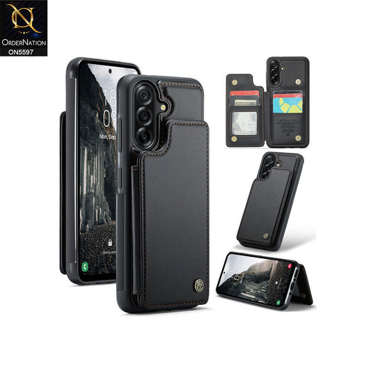 Samsung Galaxy A36 Cover - Black -  CaseMe Premium Wallet Case with RFID Blocking & Kickstand Black