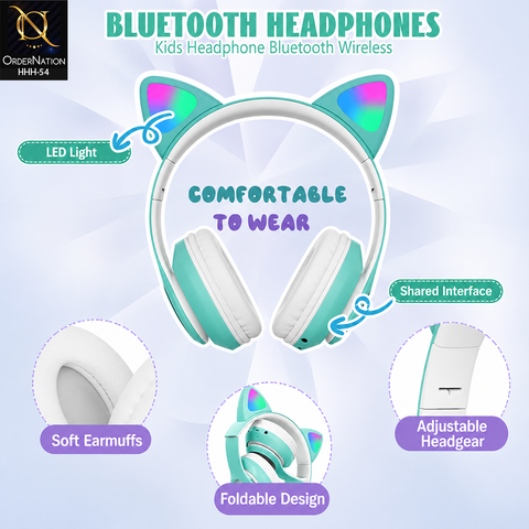 Wireless Cat Headset STN-28 – Cute Foldable Bluetooth Headphones with Comfortable Ear Cushions