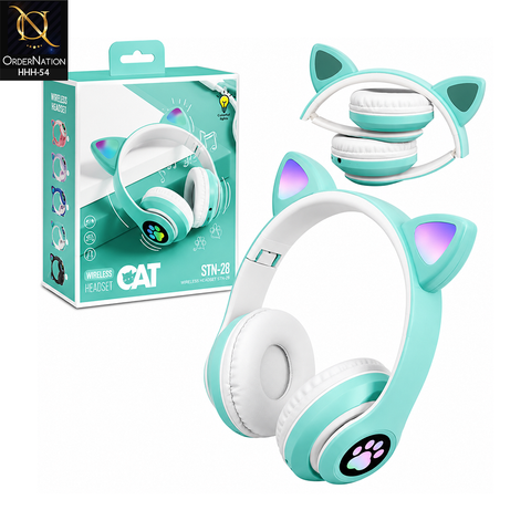 Wireless Cat Headset STN-28 – Cute Foldable Bluetooth Headphones with Comfortable Ear Cushions