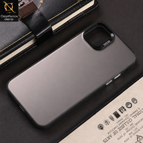 iPhone 14 Plus Cover - Gray - Lightweight Frosted Pearl Finish Anti-Fingerprint Shockproof Soft Borders Case