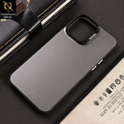 iPhone 13 Pro Cover - Gray - Lightweight Frosted Pearl Finish Anti-Fingerprint Shockproof Soft Borders Case
