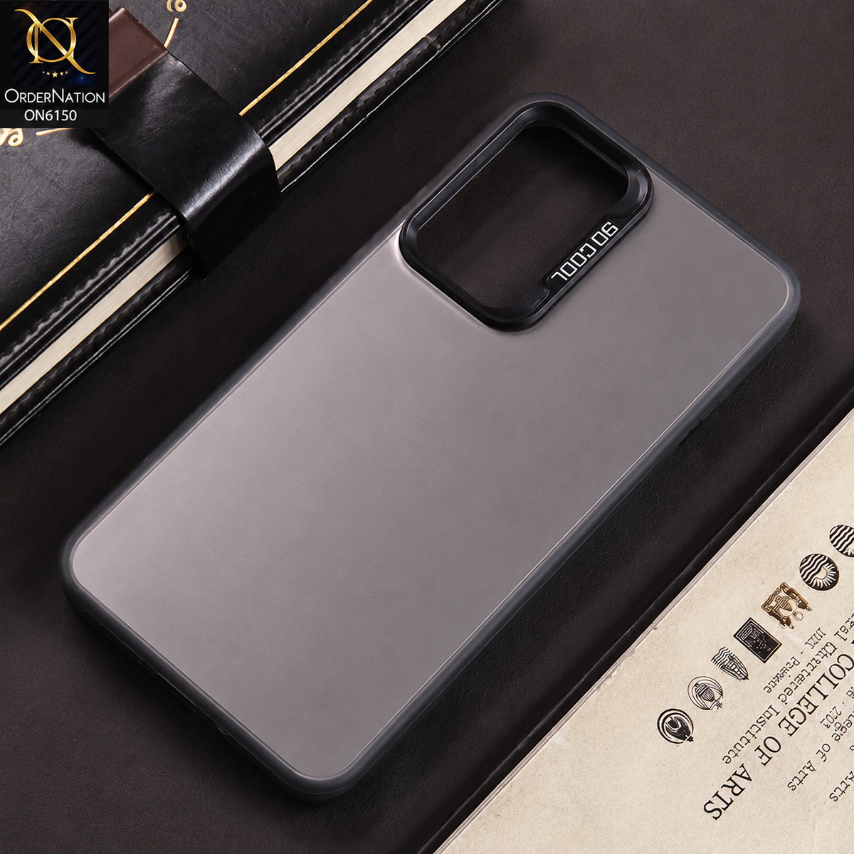 Samsung Galaxy S22 Ultra 5G Cover - Gray - Lightweight Frosted Pearl Finish Anti-Fingerprint Shockproof Soft Borders Case
