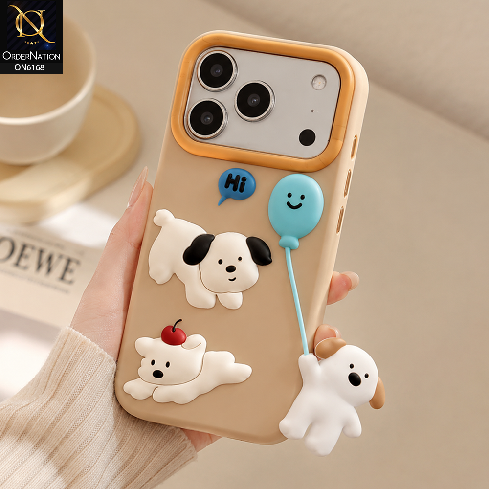 iPhone 18 Pro Cover - Beige - New Soft Silicon Elegant Bow & Ballet Shoes Silicone Phone Case
