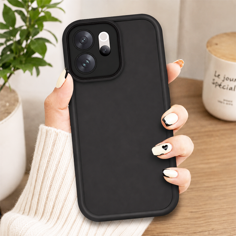 vivo S50t Cover - Black - Soft Silicone Case With Round Bumper Matte TPU Shockproof Cover