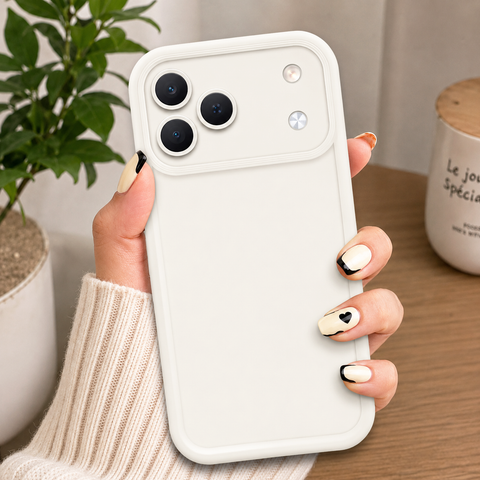 Tecno Spark 50 4G Cover - Off White - Soft Silicone Case With Round Bumper Matte TPU Shockproof Cover