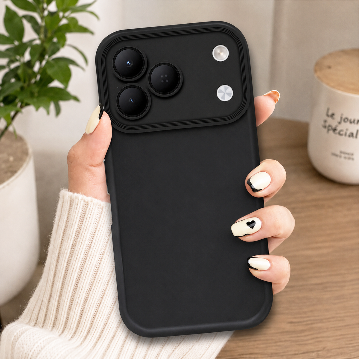 Tecno Spark 50 4G Cover - Black - Soft Silicone Case With Round Bumper Matte TPU Shockproof Cover