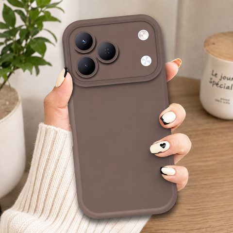 Tecno Spark 50 4G Cover - Brown - Soft Silicone Case With Round Bumper Matte TPU Shockproof Cover