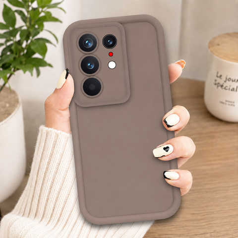Tecno Camon 50 4G Cover - Brown - Soft Silicone Case With Round Bumper Matte TPU Shockproof Cover