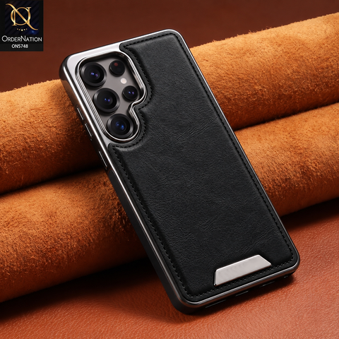 Samsung Galaxy S26 Ultra Cover -  Black - New Premium RimbMax High Quality Leather  Case