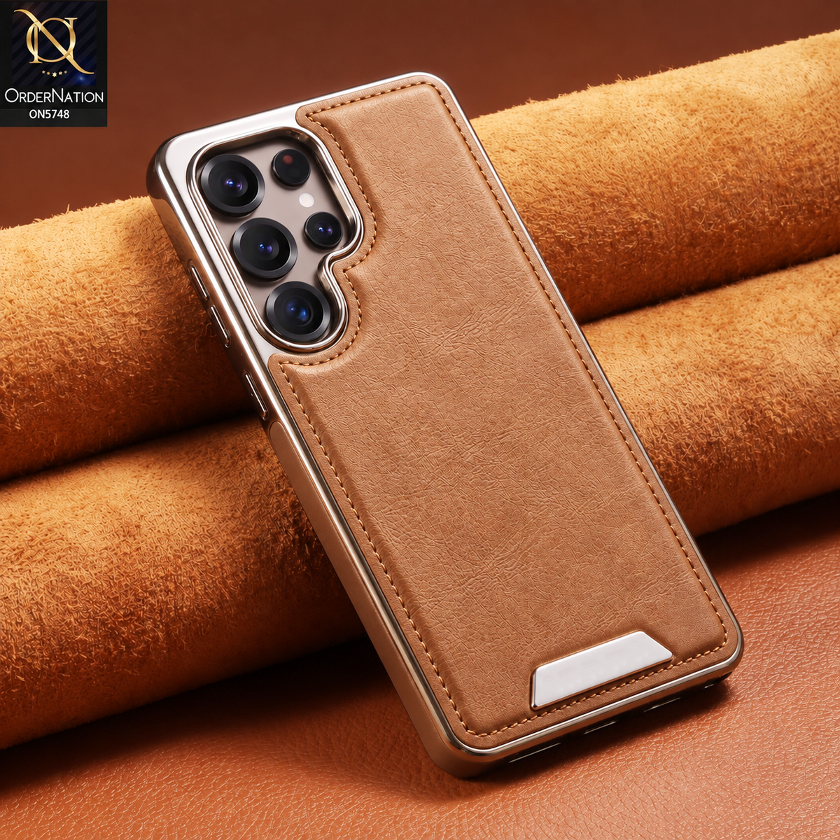 Samsung Galaxy S26 Ultra Cover -  Brown - New Premium RimbMax High Quality Leather  Case
