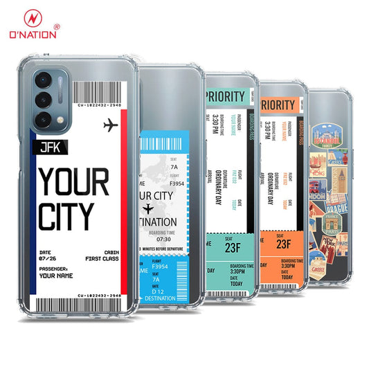 OnePlus Nord N200 5G Cover - Personalised Boarding Pass Ticket Series - 5 Designs - Clear Phone Case - Soft Silicon Borders