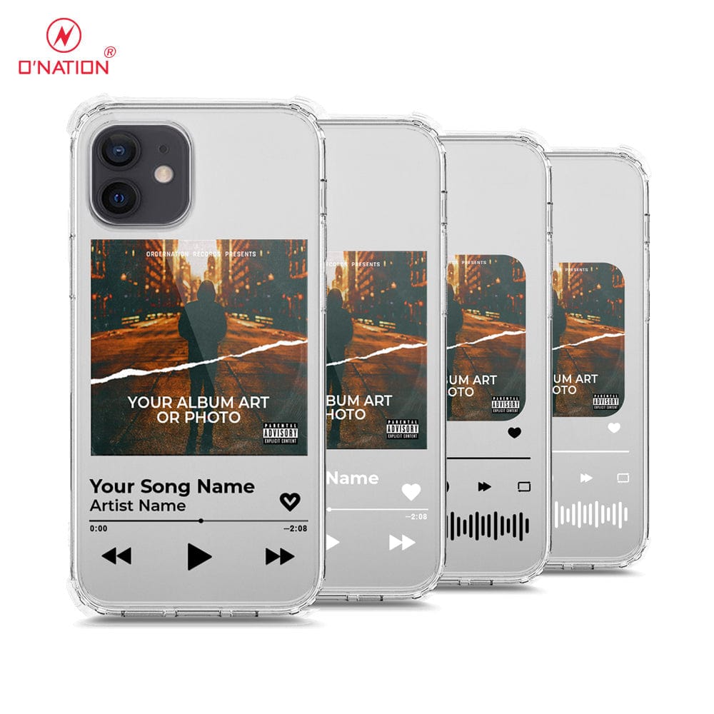 iPhone 12 Pro Cover - Personalised Album Art Series - 4 Designs - Clear Phone Case - Soft Silicon Borders