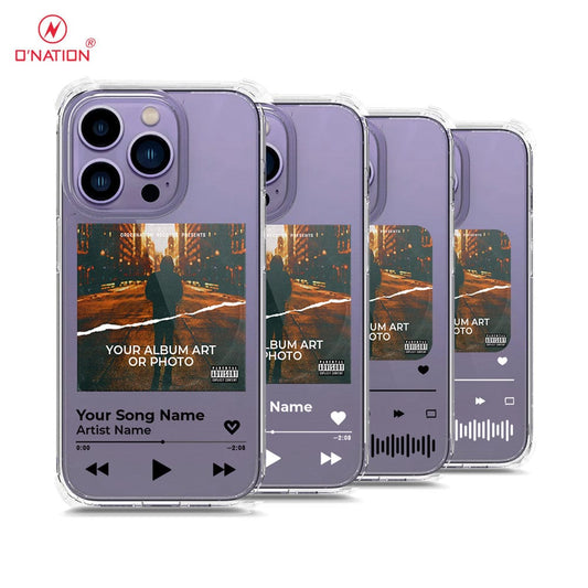 iPhone 14 Pro Cover - Personalised Album Art Series - 4 Designs - Clear Phone Case - Soft Silicon Borders
